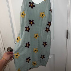 light blue/ teal short dress.